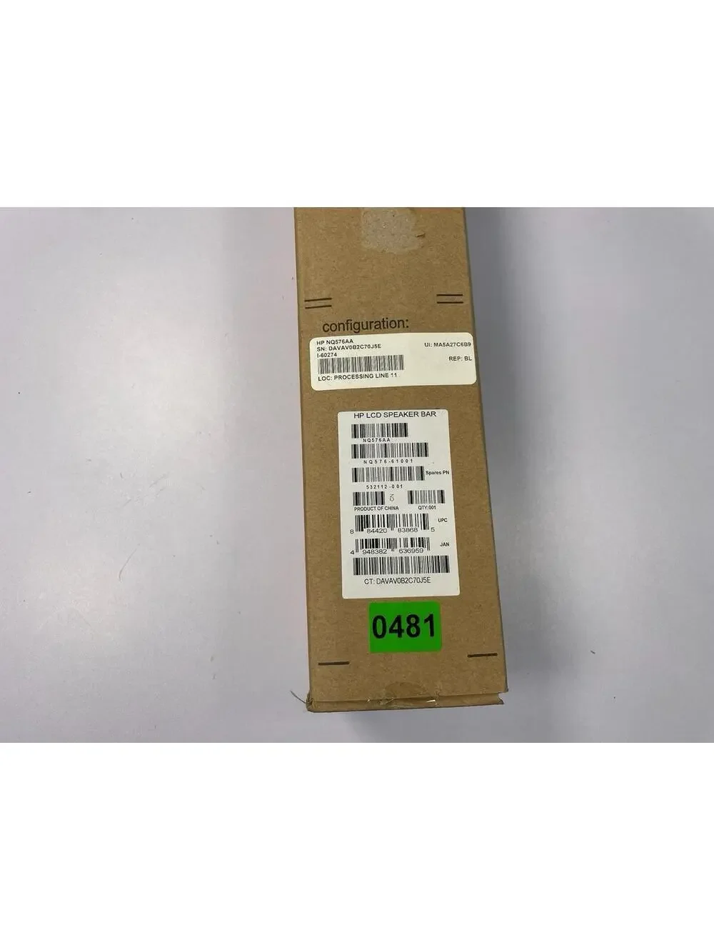 HP NQ576AA LCD Speaker Bar New In Box Monitor Soundbar